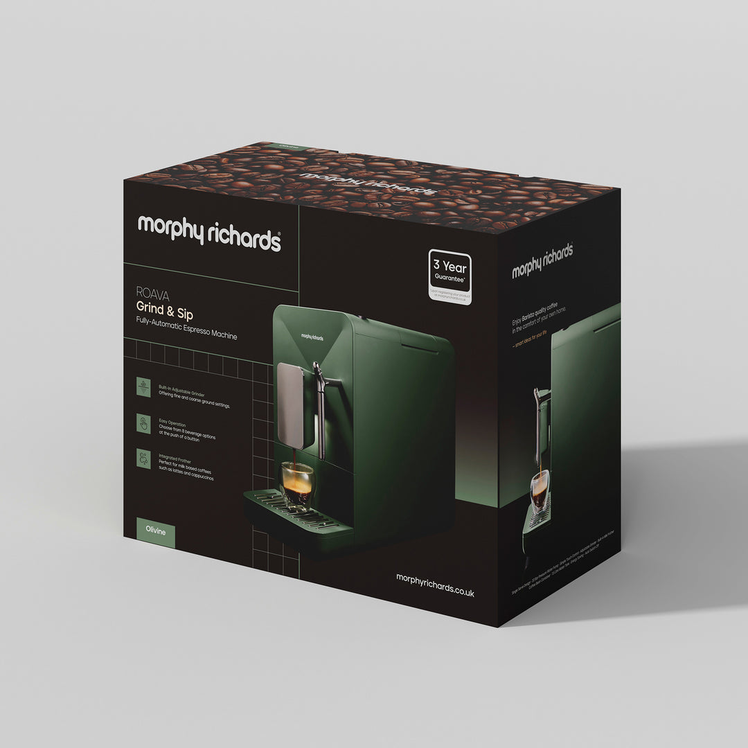 Roava Grind & Sip Fully Automatic Coffee Machine - Olivine