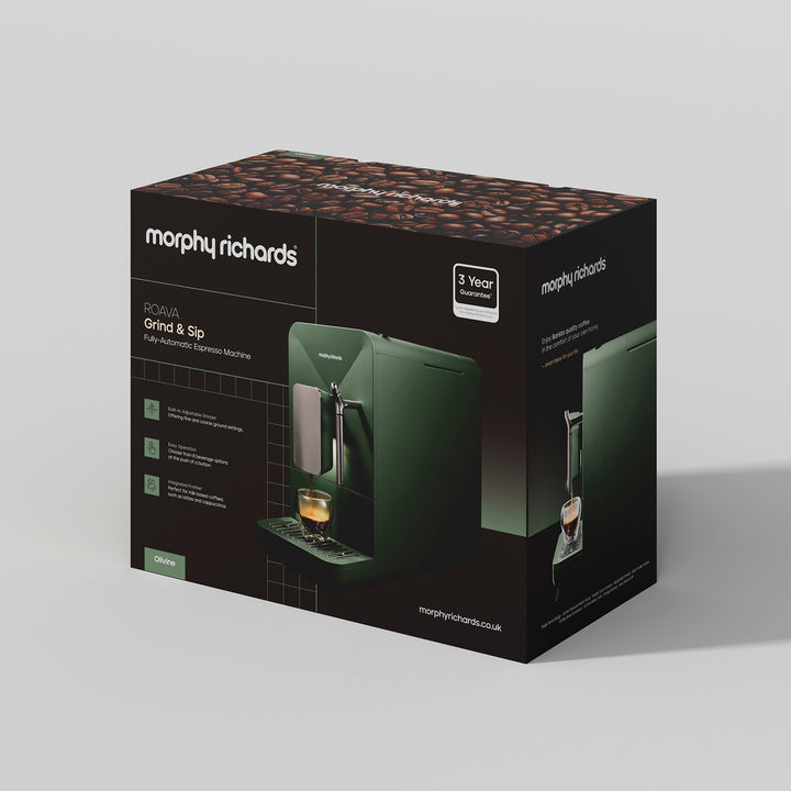 Roava Grind & Sip Fully Automatic Coffee Machine - Olivine