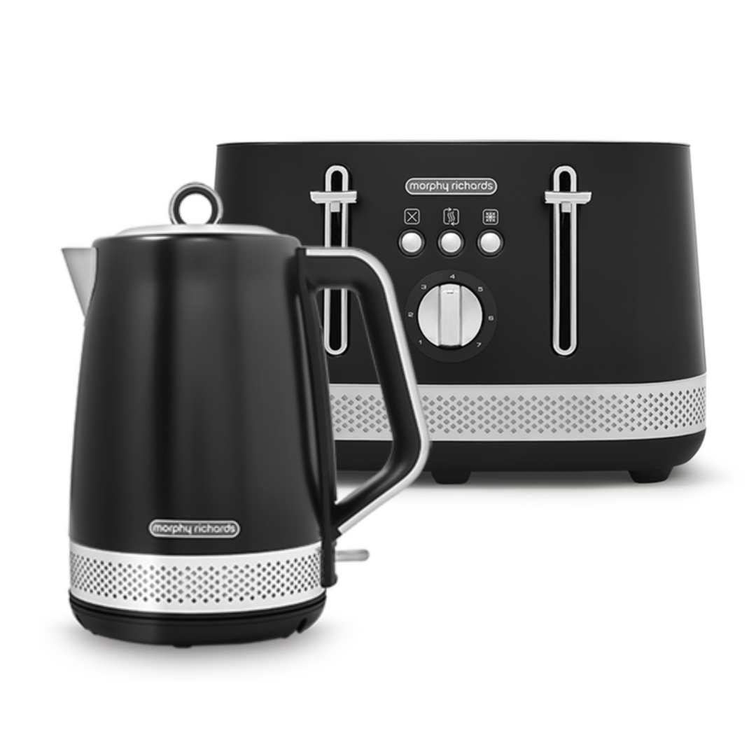 Illumination Black Kettle and Toaster Set Morphy RichardsUK