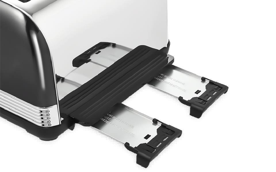 Venture Retro 4-Slice Toaster Black