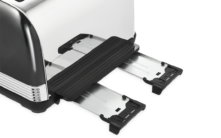 Venture Retro 4-Slice Toaster Black