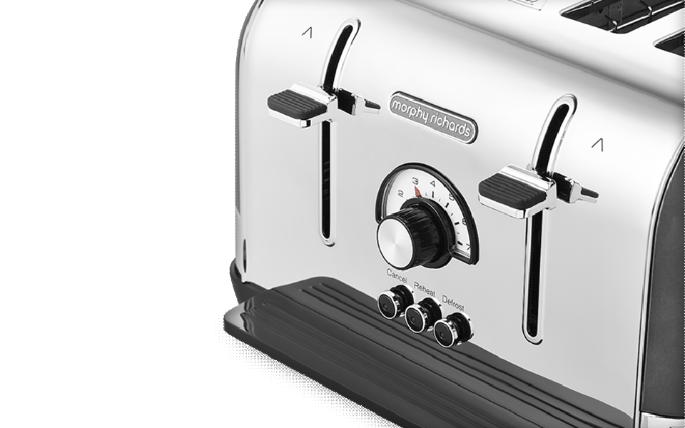 Venture Retro 4-Slice Toaster Black