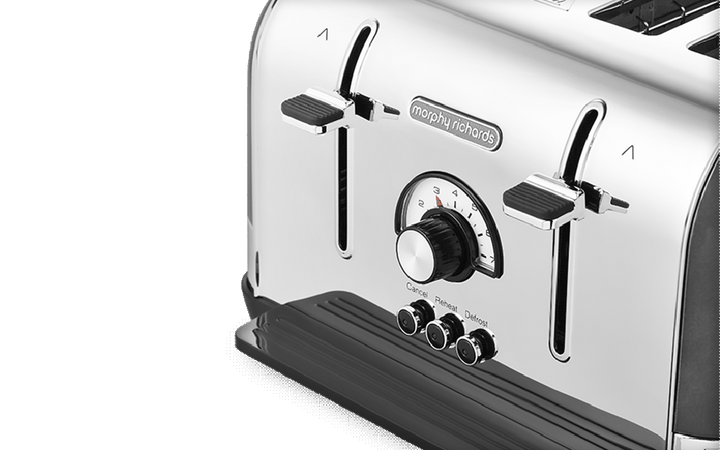 Venture Retro 4-Slice Toaster Black