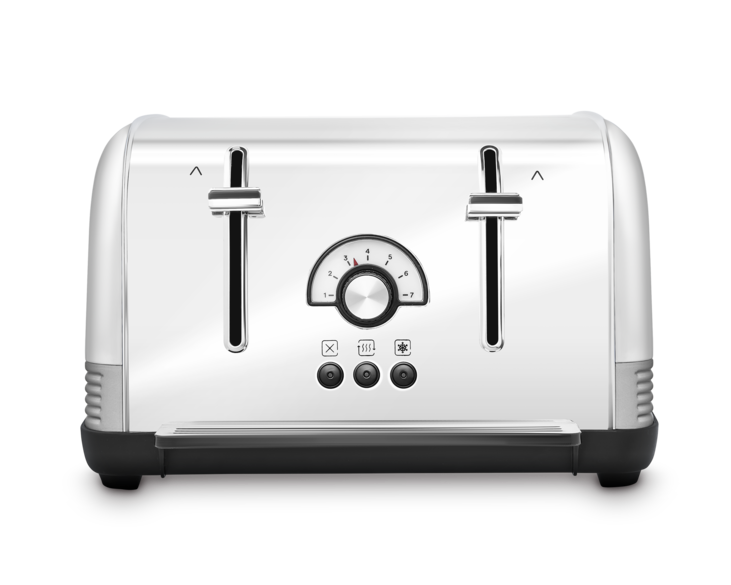 Venture Retro 4 Slice Toaster Tungsten