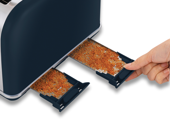 Accents Rose Gold 4-Slice Toaster Blue