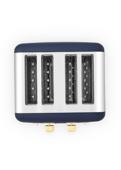 Accents Gold 4-Slice Toaster Navy