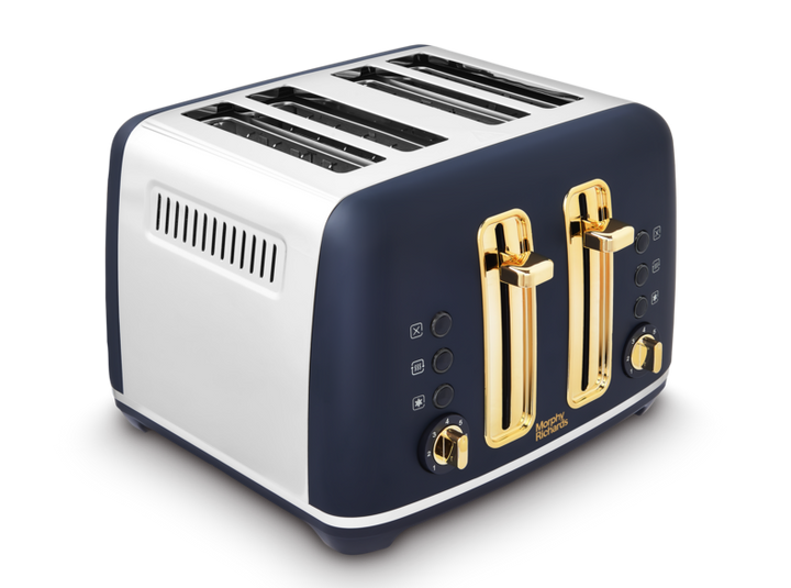 Accents Gold 4-Slice Toaster Navy