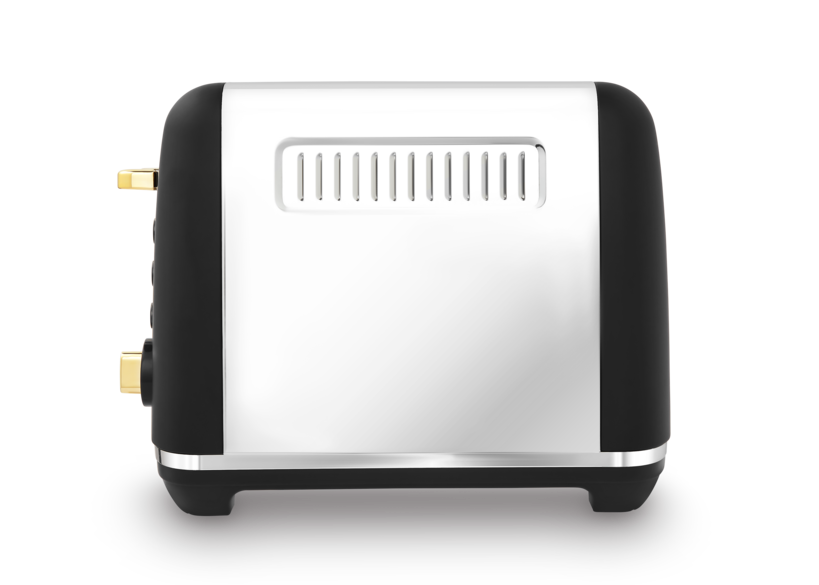 Accents Gold 4-Slice Toaster Black