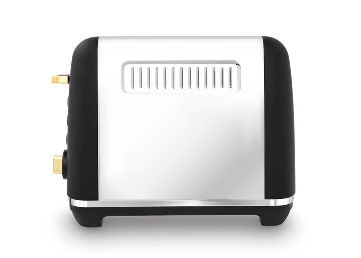 Accents Gold 4-Slice Toaster Black