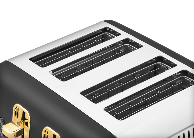 Accents Gold 4-Slice Toaster Black