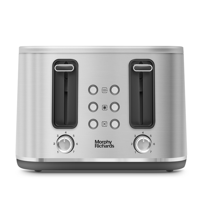 Motive 4 Slice Toaster Brushed Steel