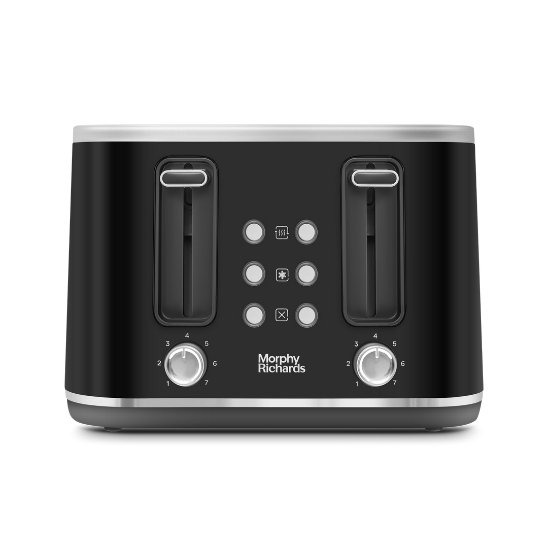 Black 4 top slice toasters