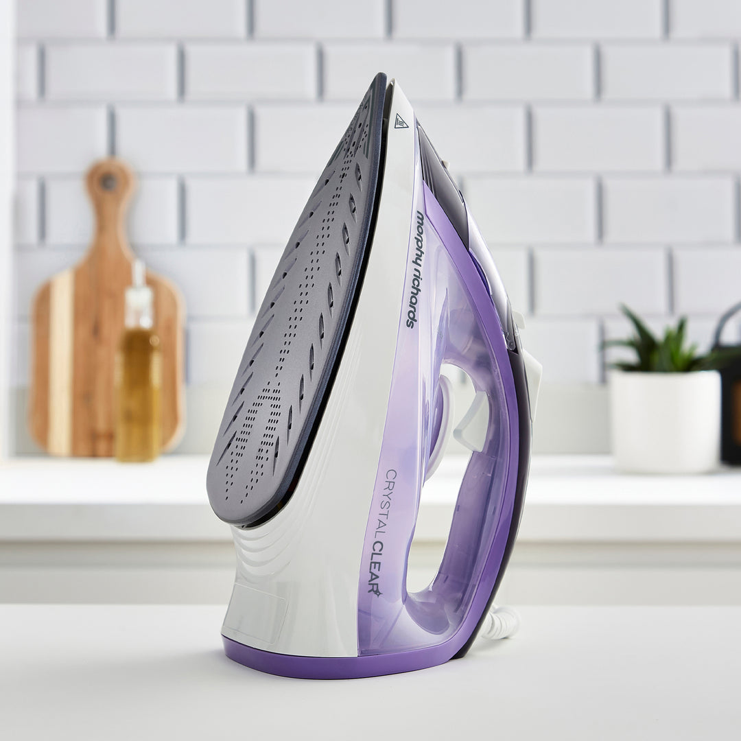 Crystal Clear Steam Iron Purple