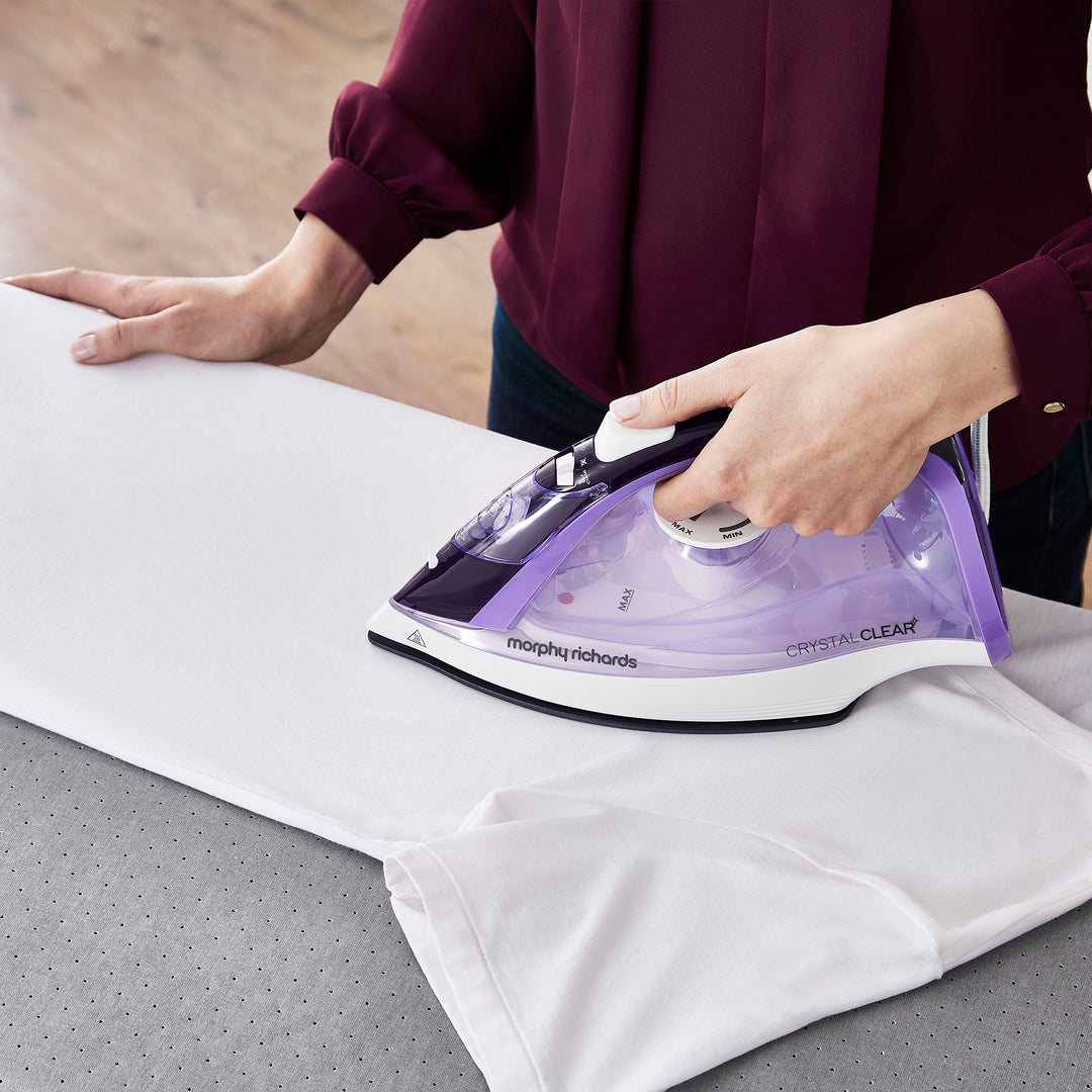 Crystal Clear Steam Iron Purple