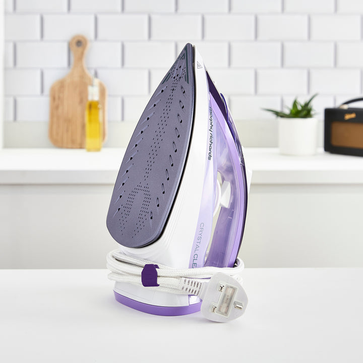 Crystal Clear Steam Iron Purple