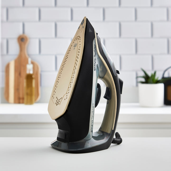 Crystal Clear Steam Iron Gold