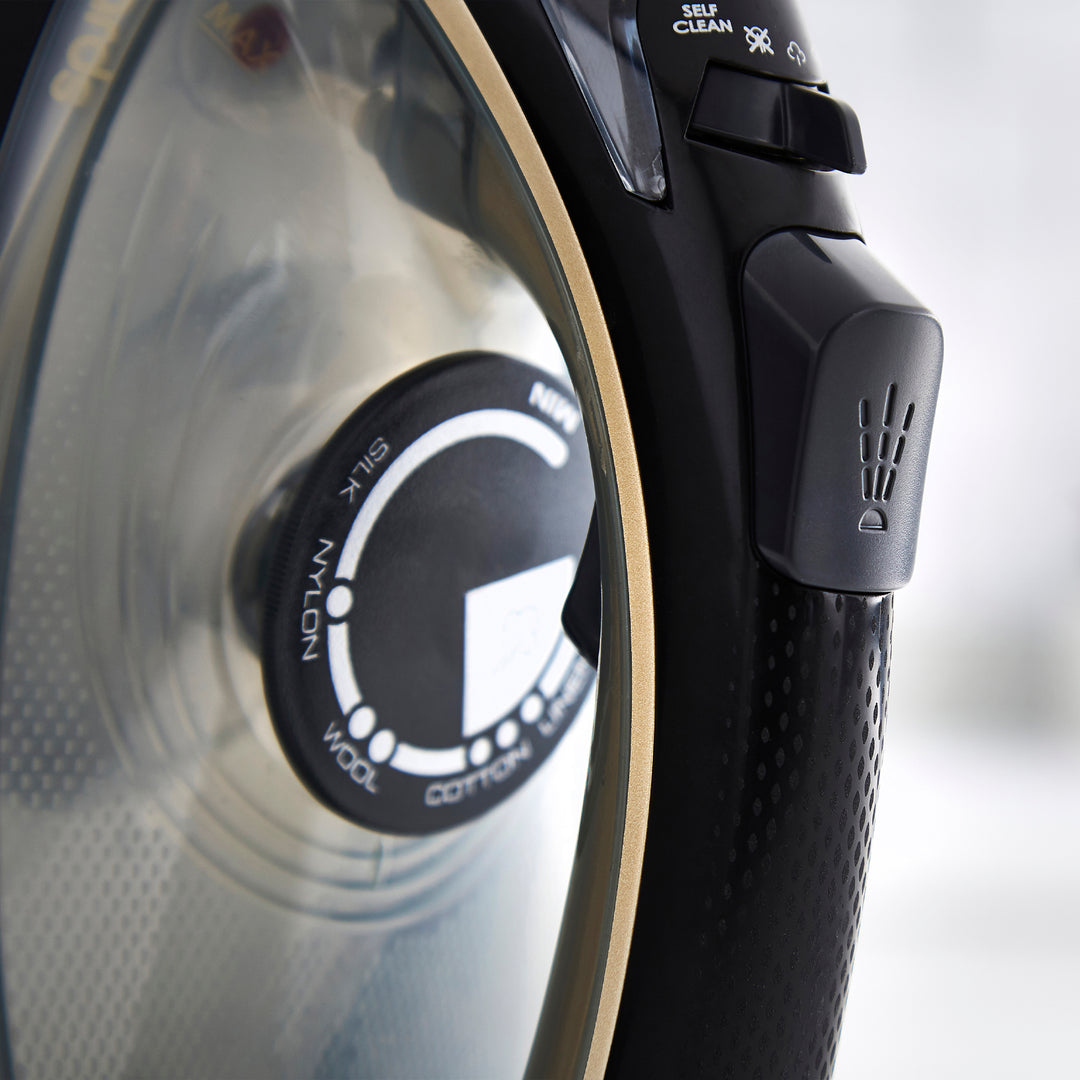 Crystal Clear Steam Iron Gold