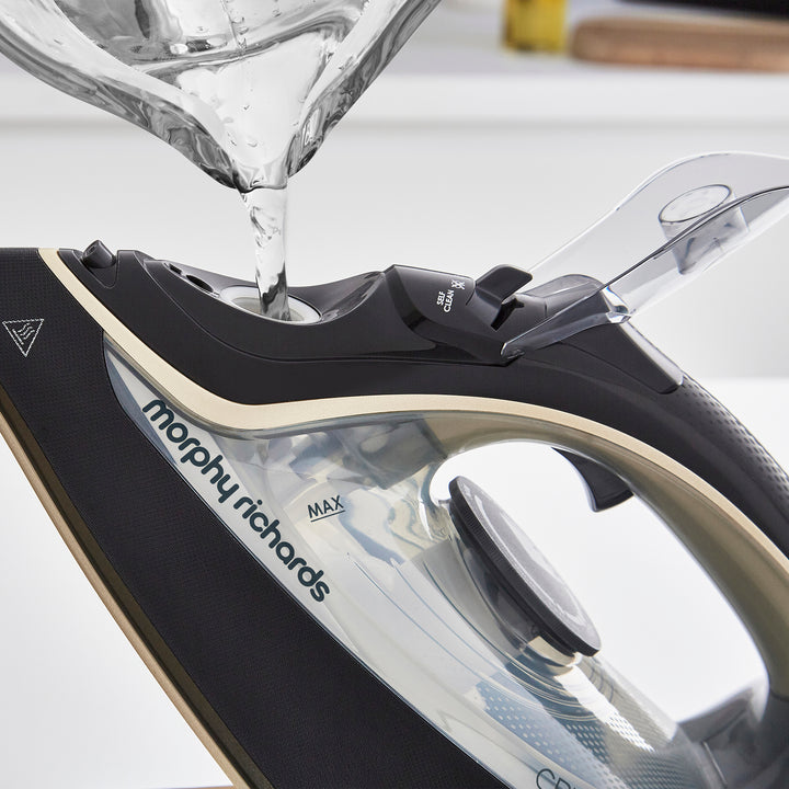 Crystal Clear Steam Iron Gold