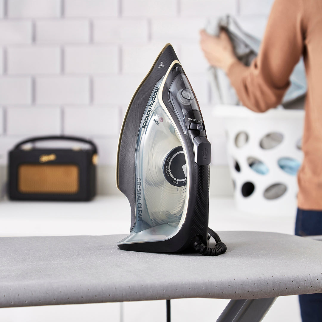 Crystal Clear Steam Iron Gold