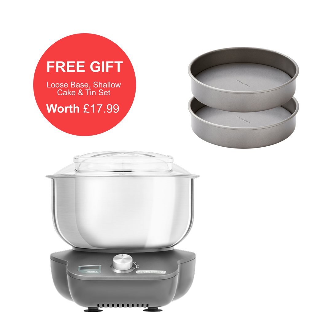 MixStar Compact Stand Mixer and Loose Base Shallow Cake Tin Set