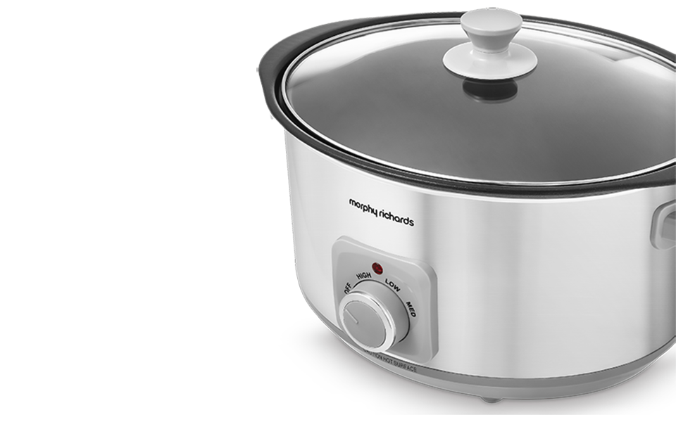 Brushed Stainless Steel 6.5L Slow Cooker – Morphy Richards-UK