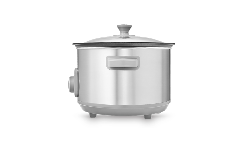 Brushed Stainless Steel 6.5L Slow Cooker