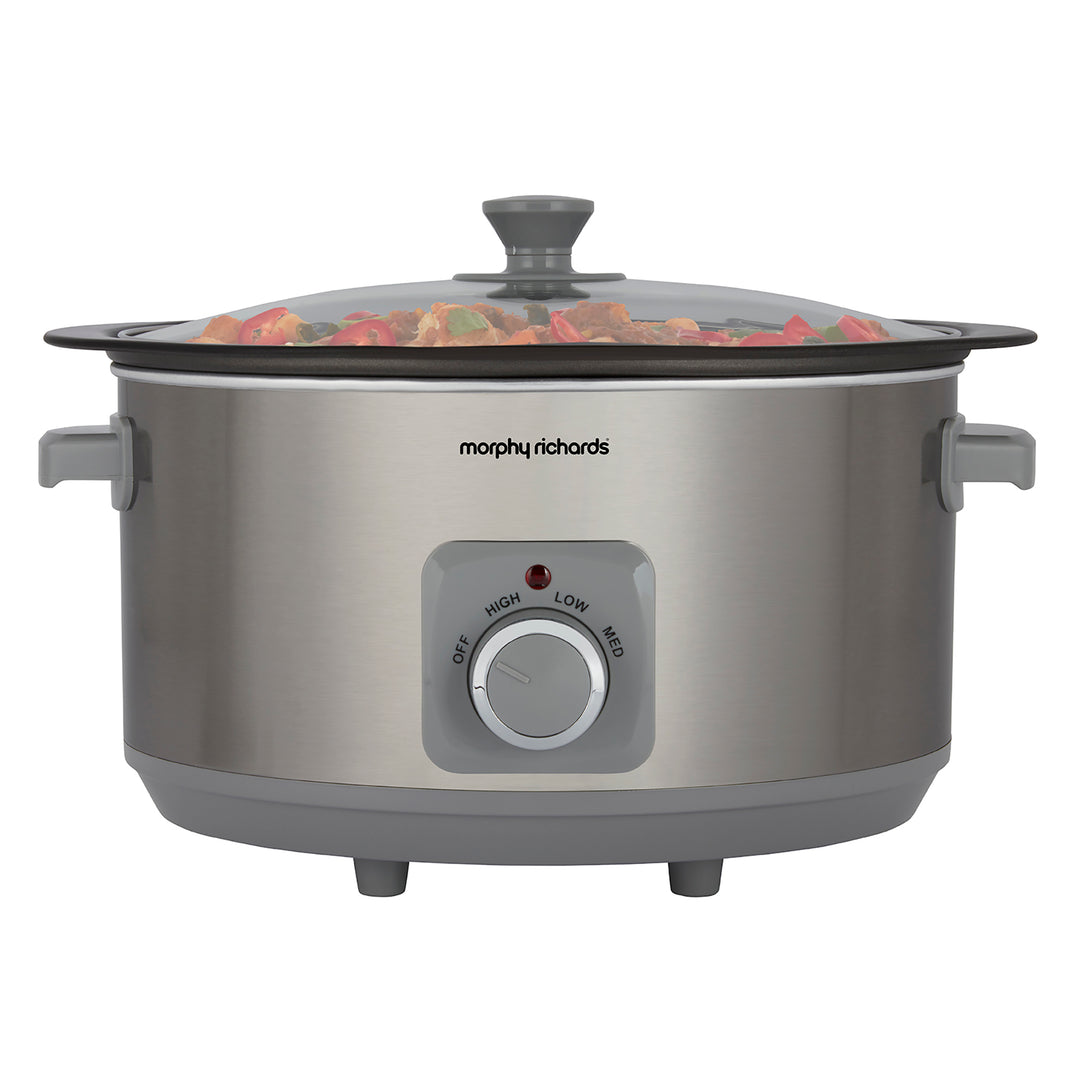 Brushed Stainless Steel 6.5L Slow Cooker