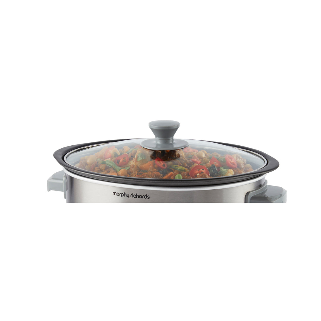Sear & Stew Brushed Stainless Steel 6.5L Slow Cooker