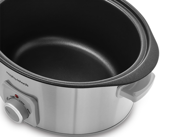 Brushed Stainless Steel 6.5L Slow Cooker