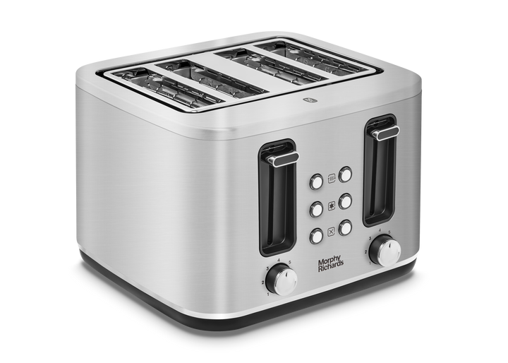 Motive 4 Slice Toaster Brushed Steel