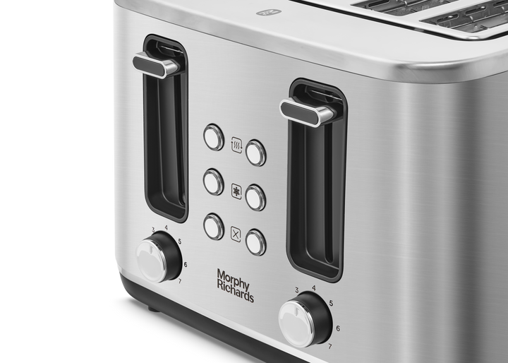 Motive 4 Slice Toaster Brushed Steel