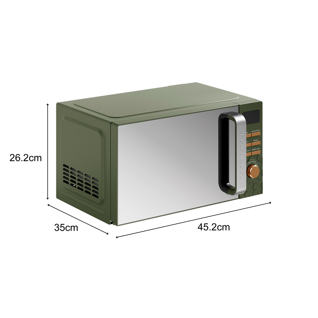 Cassini 20L 800W Green Digital Microwave - Olivine