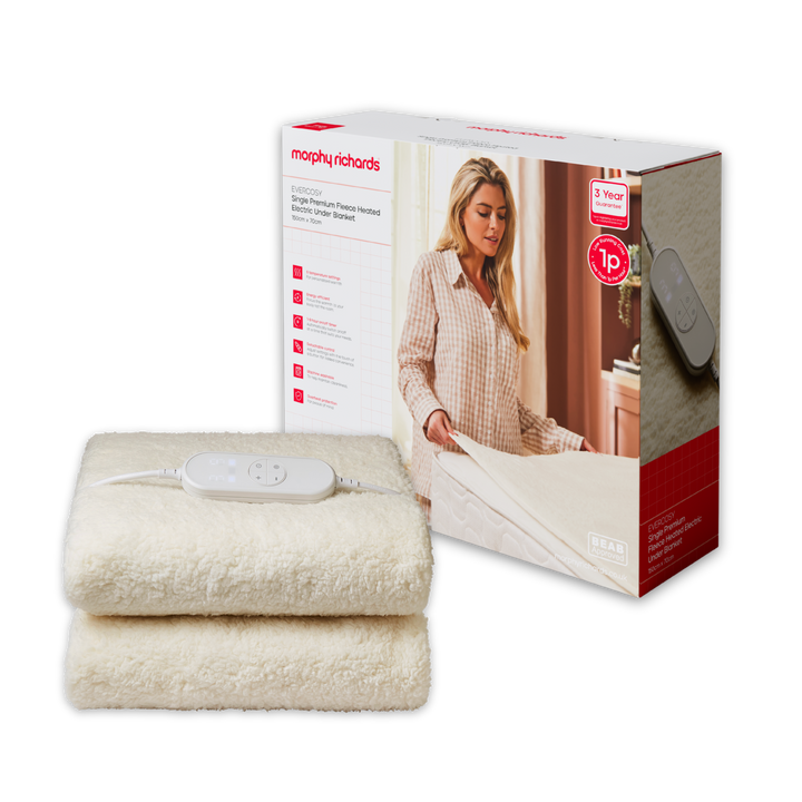 EverCosy Single Premium Fleece Heated Electric Under Blanket