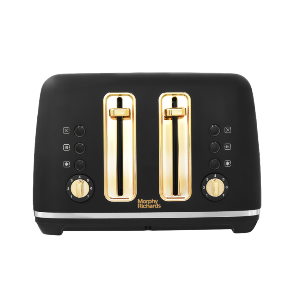 Accents Gold 4-Slice Toaster Black