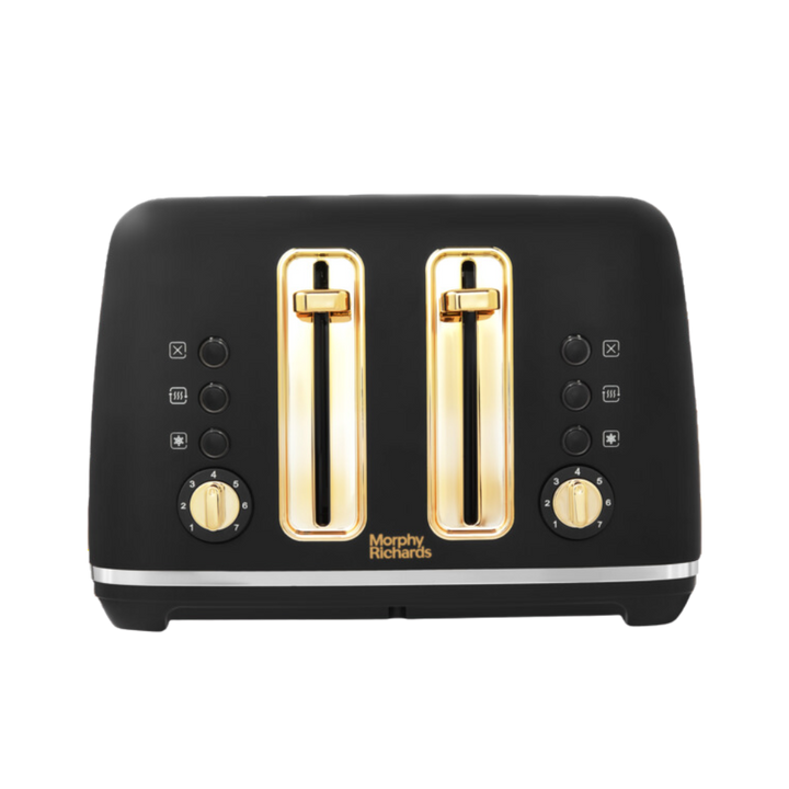 Accents Gold 4-Slice Toaster Black