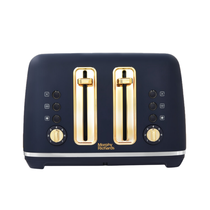 Accents Gold 4-Slice Toaster Navy