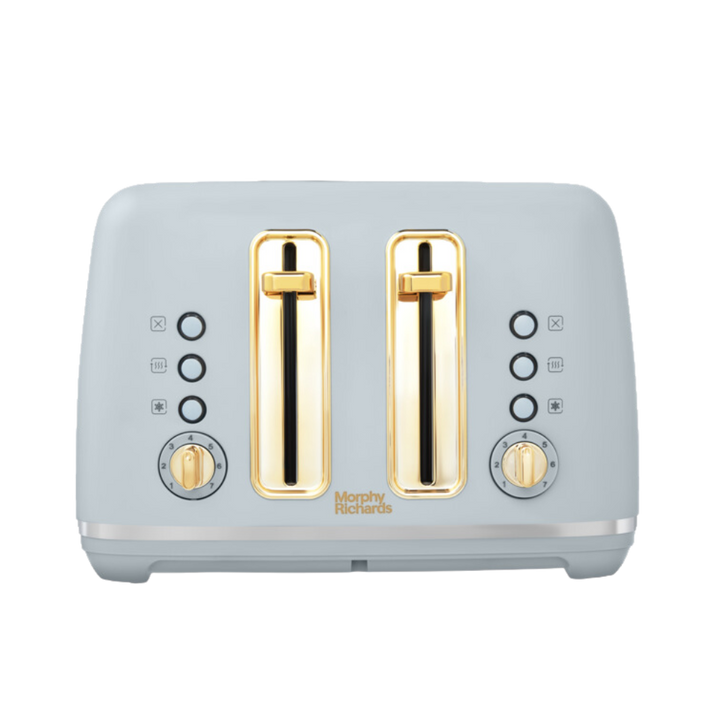 Accents Gold 4-Slice Toaster Ocean Grey