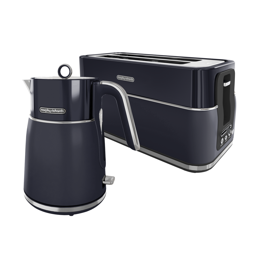 Signature Matt Blue Kettle and Toaster Set