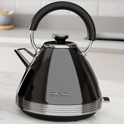 Venture Retro Black Kettle and Toaster Set