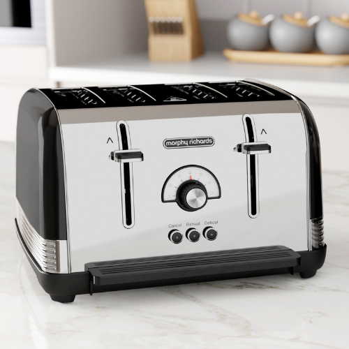 Venture Retro Black Kettle and Toaster Set