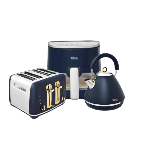 Accents Gold Navy Kettle, Toaster & Digital 4 Litre Air Fryer Set