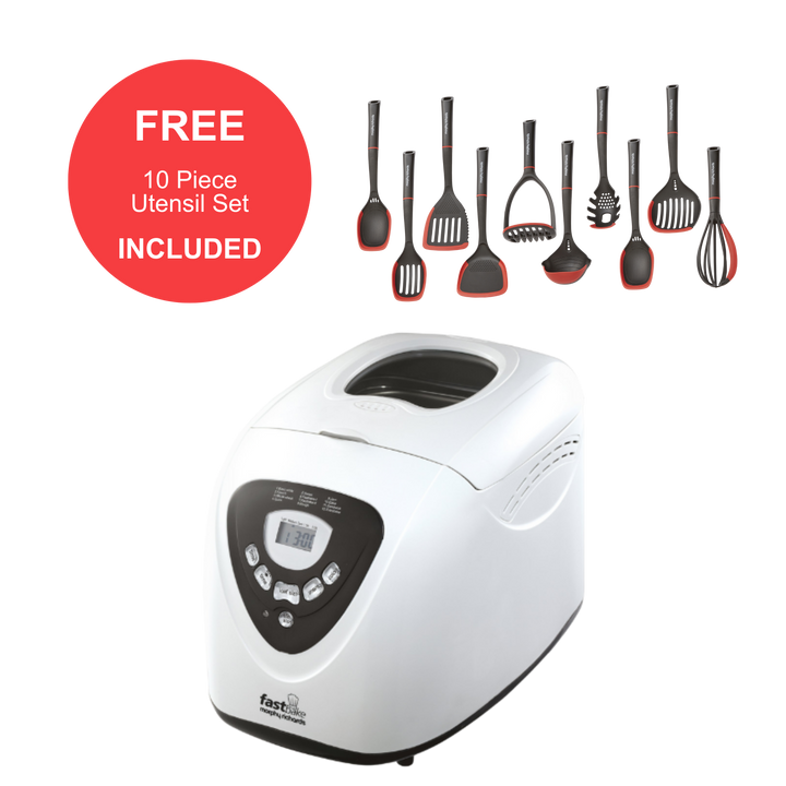 Fastbake Breadmaker & 10 Piece Utensil Set