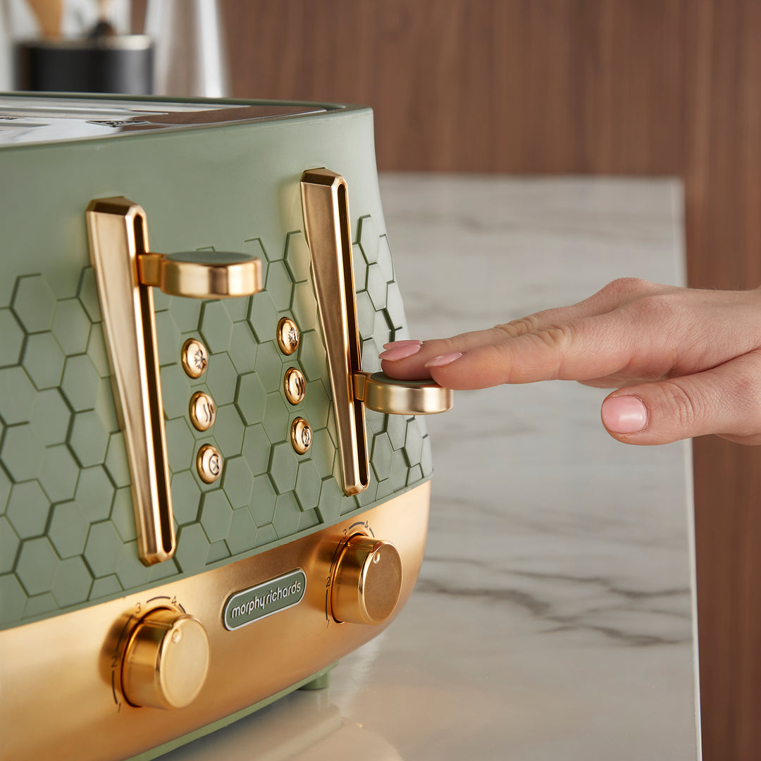 Cassini Green Kettle and Toaster Set Olivine – Morphy Richards-UK