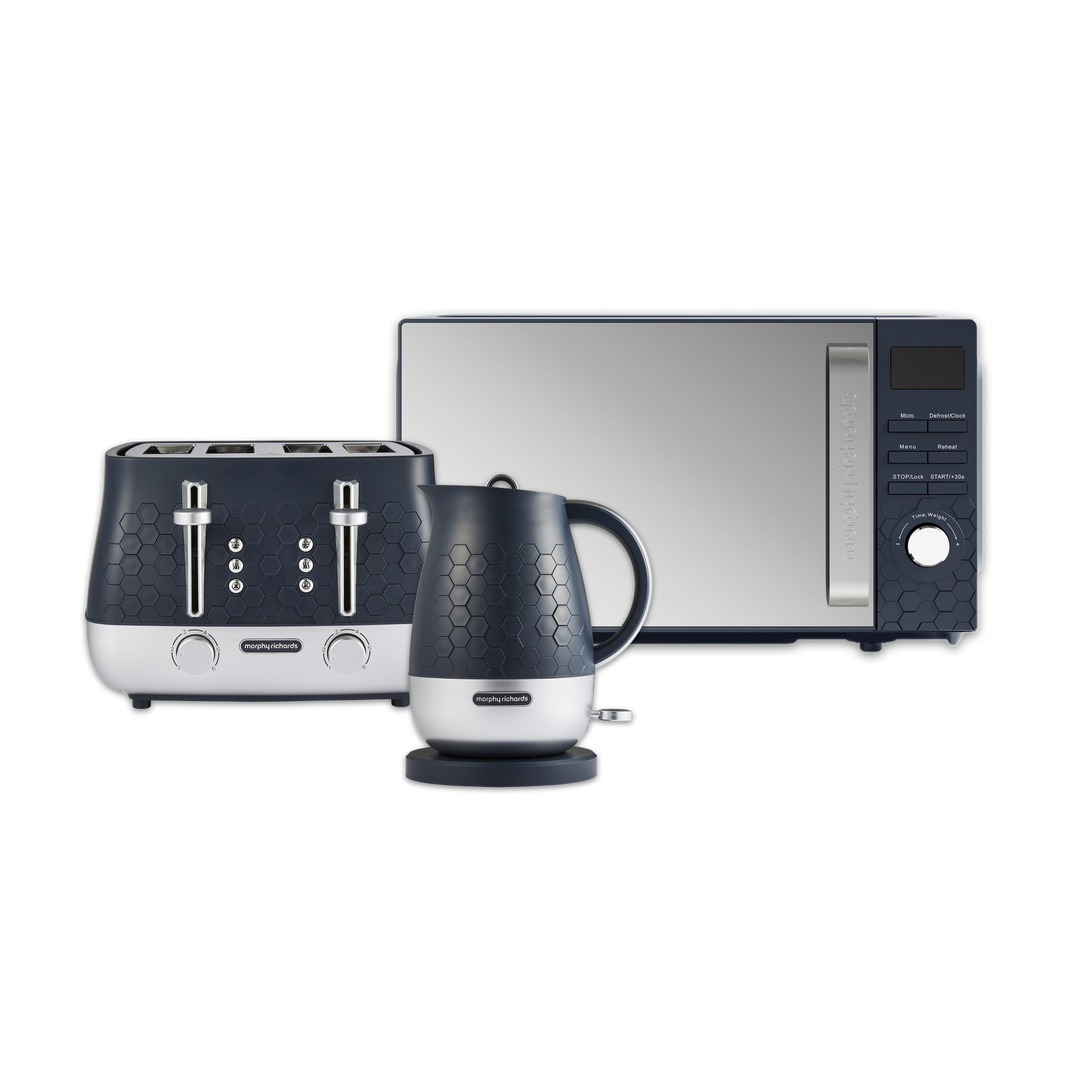 Cassini Blue Microwave, Kettle, Toaster and Toaster Set - Outer Space