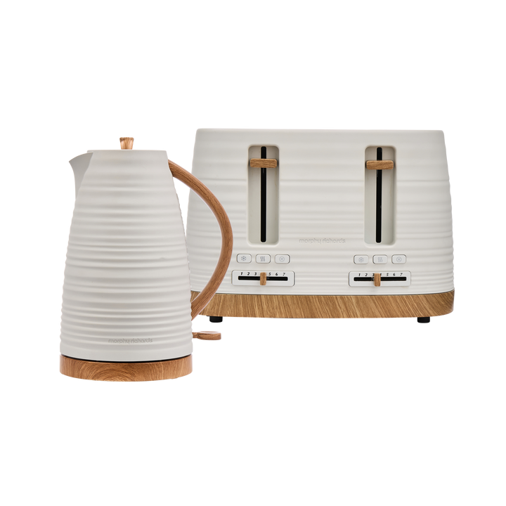 Clay White Kettle and Toaster Set - China Clay