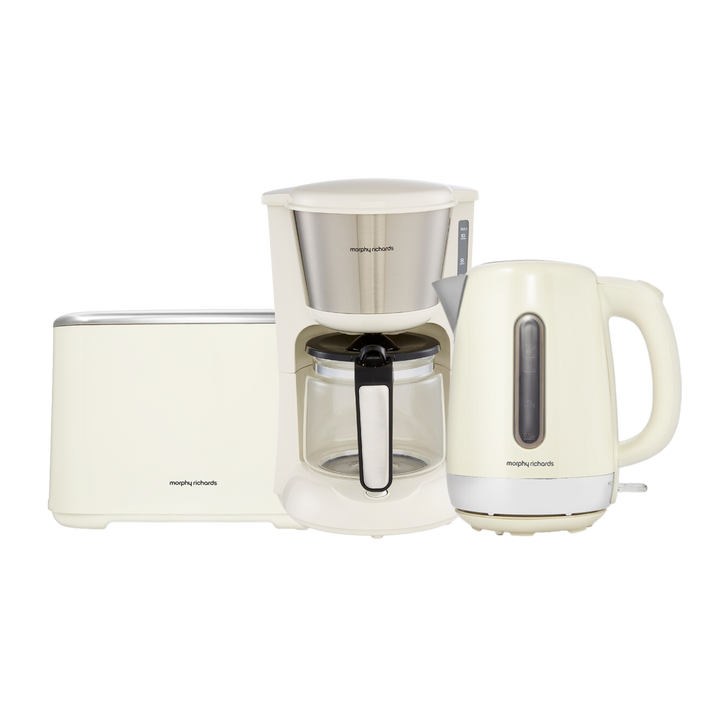 Equip Cream Kettle, Toaster & Filter Coffee Machine Set