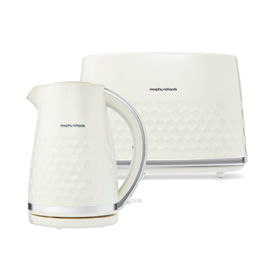 Hive Cream Kettle and Toaster Set