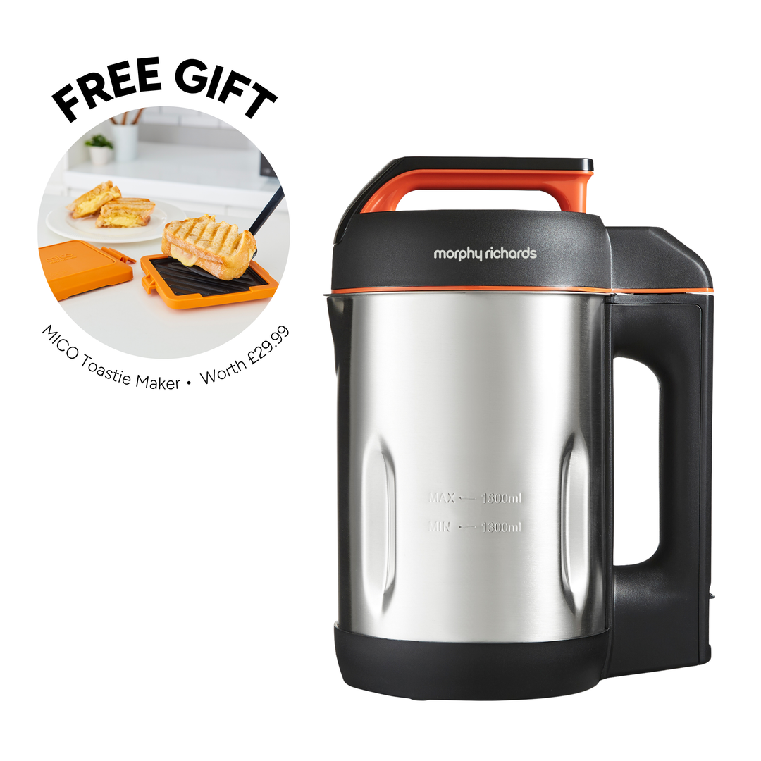Large 1.6L Soup Maker & FREE MICO Toastie Maker