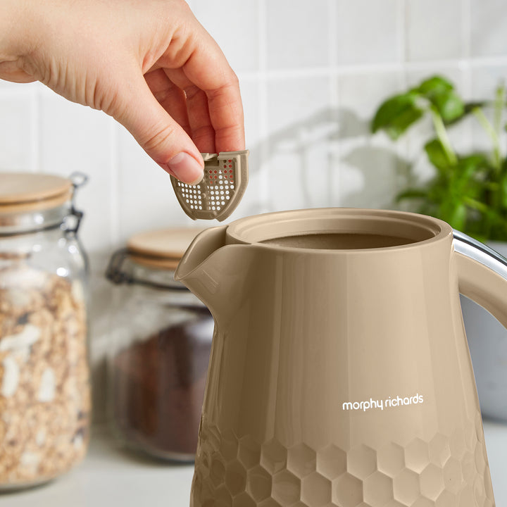 removable filter in a kettle