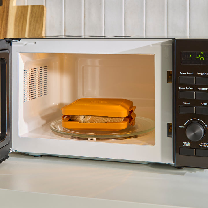 20L 800W Digital Microwave with Mirror Door - Black